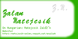 zalan matejcsik business card